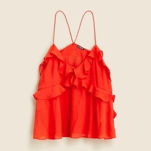 J. Crew Drapey Ruffle Tank Top